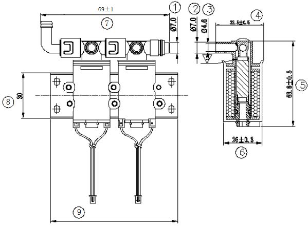 两位三通电磁阀KDL-0837V-01
